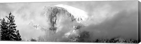 Framed Mountain Covered With Snow, Half Dome, Yosemite National Park, California Print