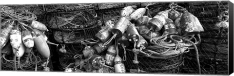 Framed Close-up of crab pots, Humboldt County, California Print