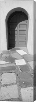 Framed Multi-colored tiles in front of a door, Balboa Park, San Diego, California Print