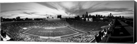 Framed Soldier Field Football, Chicago, Illinois Print