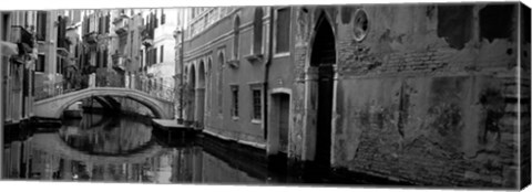 Framed Reflection Of Buildings In Water, Venice, Italy Print