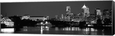 Framed Philadelphia, Pennsylvania (black &amp; white) Print