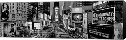 Framed High angle view of traffic on a road, Times Square, Manhattan, NY Print
