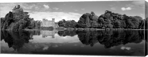 Framed Reflection of a castle in water, Johnstown Castle, County Wexford, Ireland Print