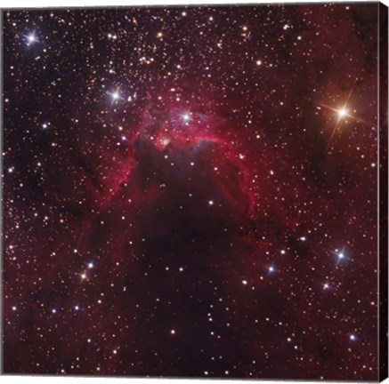 Framed Cave Nebula located in the Constellation Cepheus Print