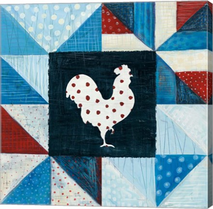 Framed Modern Americana Farm Quilt VII Print