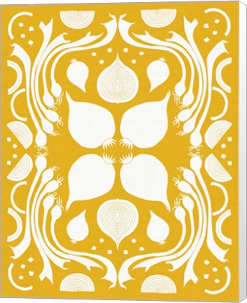 Framed Retro Onion Otomi Silhouette Print