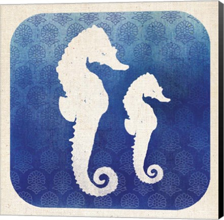 Framed Watermark Seahorse Print