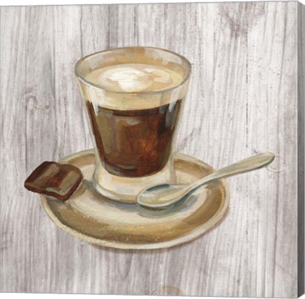 Framed Coffee Time III on Wood Print