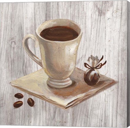 Framed Coffee Time IV on Wood Print