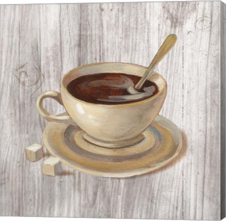 Framed Coffee Time VI on Wood Print