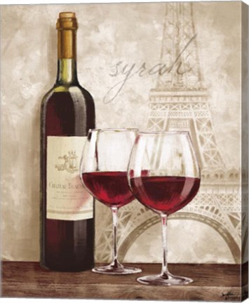 Framed Wine in Paris IV Print