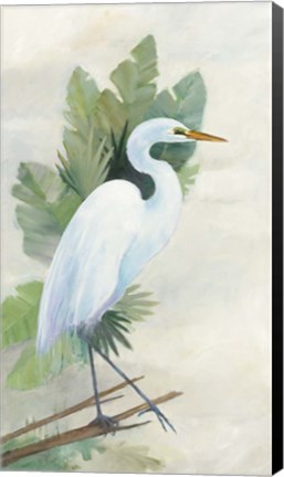 Framed Standing Egret I Print
