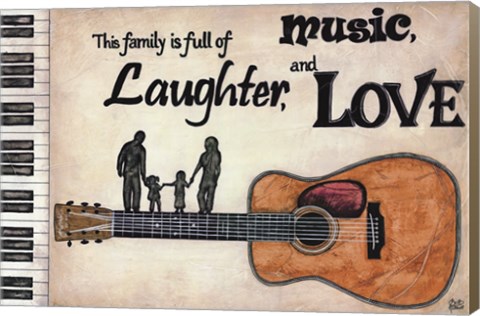 Framed Music, Laughter, Love Print