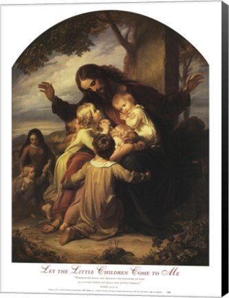 Framed Suffer The Little Children Print