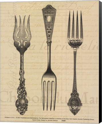 Framed French Forks Print
