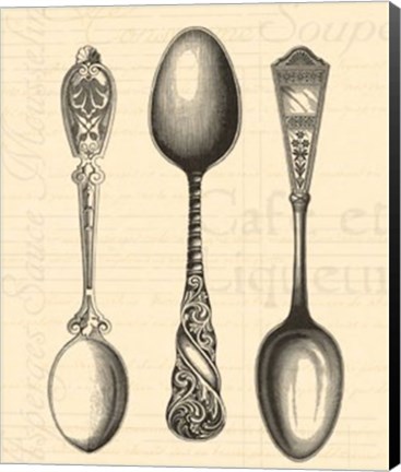 Framed French Spoons Print