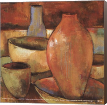 Framed Glazing Pots II Print