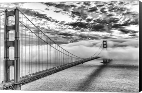 Framed Evening Commute BW Print