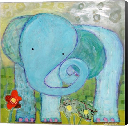 Framed All Is Well Elephant Print