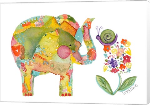 Framed Almost Eye To Eye Elephant Print