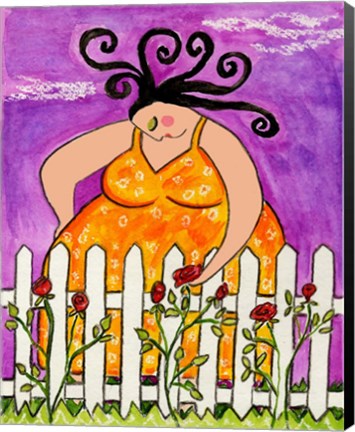 Framed Big Diva Always Someone Else&#39;s Garden Print
