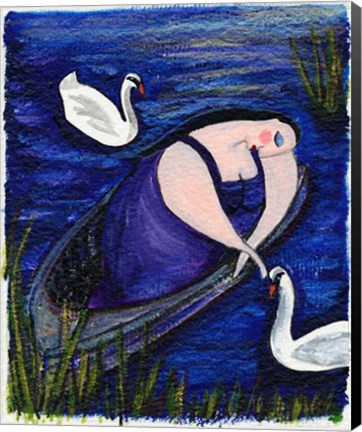 Framed Big Diva And Swans Print