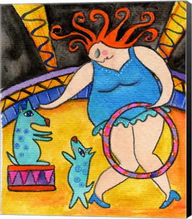 Framed Big Diva And The Circus Dogs Print