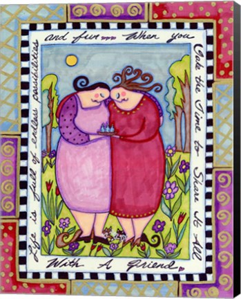 Framed Big Diva Best Friends Print