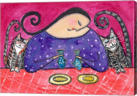Framed Big Diva Fish For Two Print