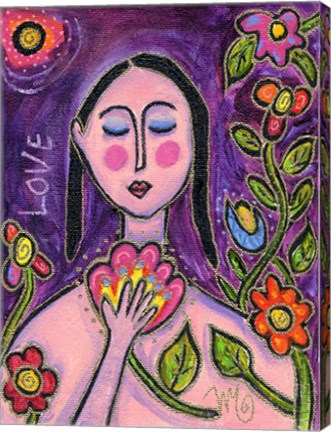 Framed Big Diva Flower Goddess Print