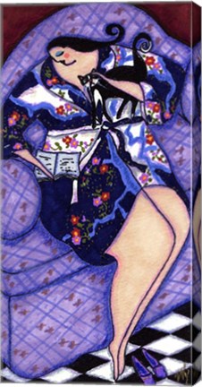 Framed Big Diva In Kimono With Kitty Print