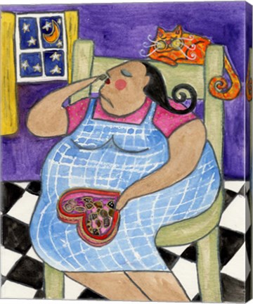Framed Big Diva Loves Chocolates Print