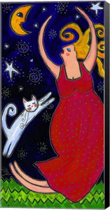 Framed Big Diva Moonlight Goddess Dancing Print