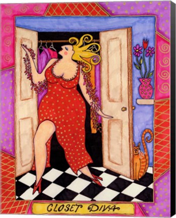 Framed Big Diva Out Of The Closet Print