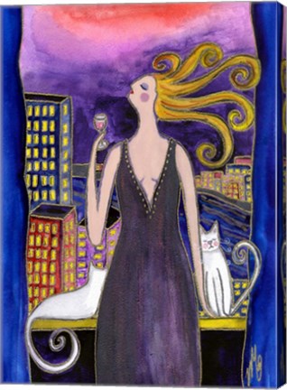 Framed Big Diva Toast Of The Town Print