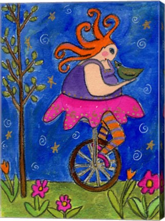 Framed Big Diva Unicycle Print