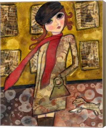 Framed Big Eyed City Girl Print