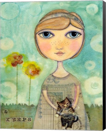 Framed Big Eyed Girl 4 Keeps Print