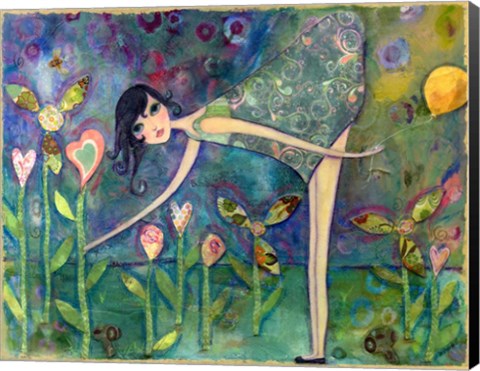 Framed Big Eyed Girl Forbidden Flowers Print