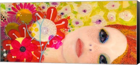 Framed Big Eyed Girl From Within Print