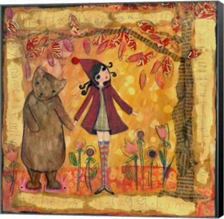 Framed Big Eyed Girl He Helped Her Get Back Home Print