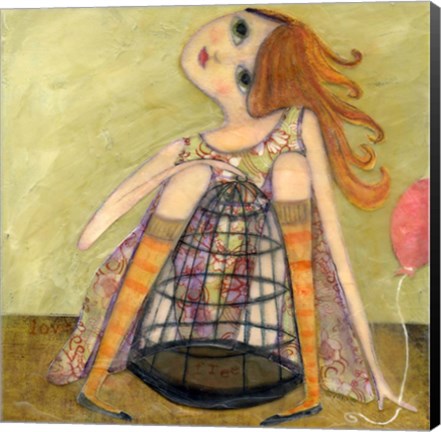 Framed Big Eyed Girl If You Love Something Print