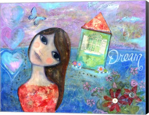 Framed Big Eyed Girl Indulge Your Soul Print