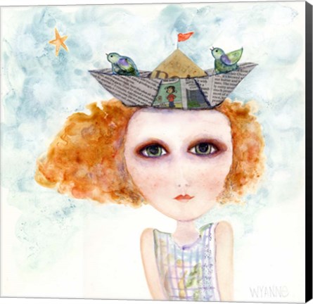 Framed Big Eyed Girl Life Is But A Dream Print
