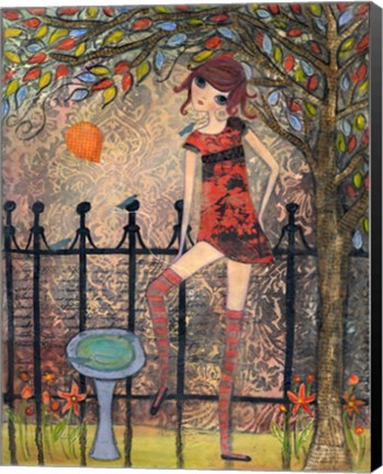 Framed Big Eyed Girl Maribella Print