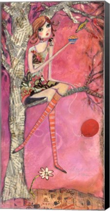 Framed Big Eyed Girl Muffin Tree Print