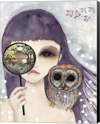 Framed Big Eyed Girl See Print