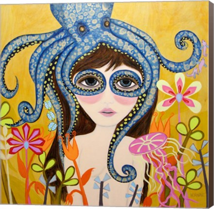 Framed Big Eyed Girl She Can See Clearly Now Print