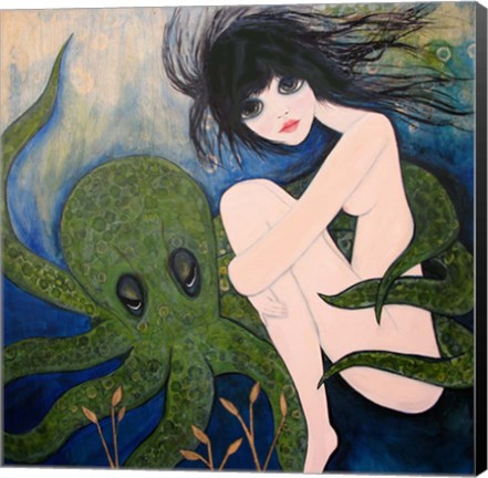 Framed Big Eyed Girl She Wants To See New Things Print